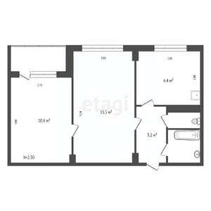 2-к квартира, вторичка, 41м2, 5/9 этаж