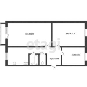 3-к квартира, вторичка, 63м2, 4/5 этаж