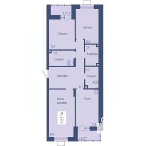 3-к квартира, вторичка, 92м2, 6/12 этаж
