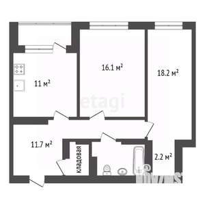 2-к квартира, вторичка, 60м2, 6/17 этаж