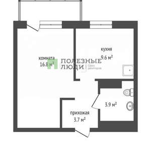 1-к квартира, вторичка, 34м2, 12/24 этаж