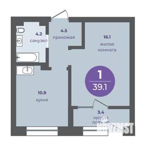 1-к квартира, вторичка, 36м2, 1/15 этаж