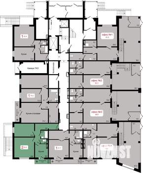 2-к квартира, строящийся дом, 54м2, 1/17 этаж