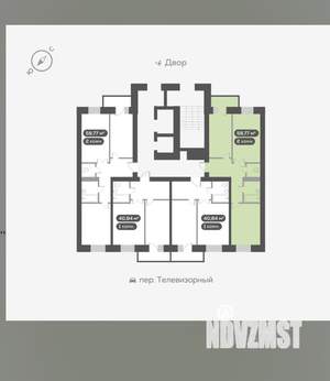 2-к квартира, вторичка, 61м2, 6/16 этаж