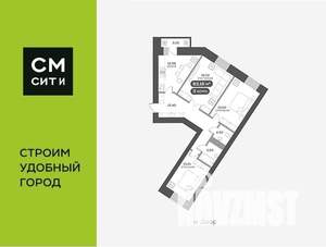3-к квартира, вторичка, 83м2, 2/16 этаж