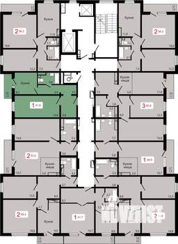1-к квартира, вторичка, 42м2, 17/17 этаж