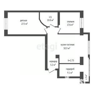 3-к квартира, вторичка, 121м2, 6/10 этаж