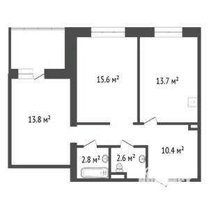 2-к квартира, вторичка, 59м2, 5/8 этаж