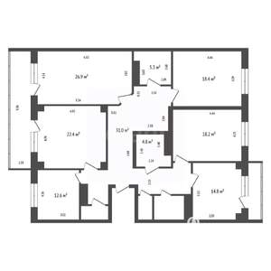 4-к квартира, вторичка, 170м2, 4/9 этаж