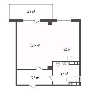 1-к квартира, вторичка, 31м2, 2/19 этаж