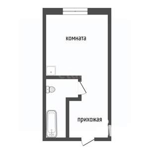 Студия квартира, вторичка, 10м2, 5/5 этаж