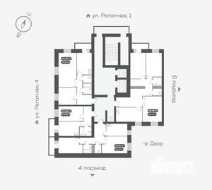 2-к квартира, вторичка, 57м2, 7/16 этаж