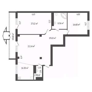 3-к квартира, вторичка, 112м2, 4/7 этаж