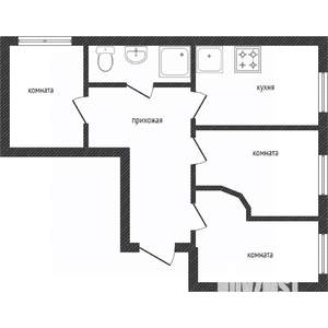 3-к квартира, вторичка, 65м2, 8/9 этаж