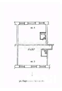 2-к квартира, вторичка, 44м2, 1/4 этаж