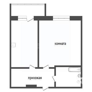 1-к квартира, вторичка, 45м2, 3/12 этаж