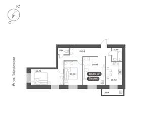 3-к квартира, вторичка, 84м2, 9/16 этаж