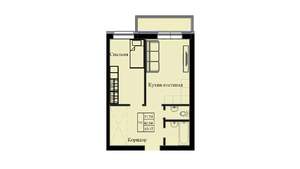 1-к квартира, вторичка, 43м2, 3/10 этаж