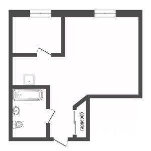 Студия квартира, вторичка, 40м2, 22/24 этаж