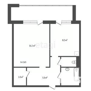 1-к квартира, вторичка, 36м2, 2/10 этаж