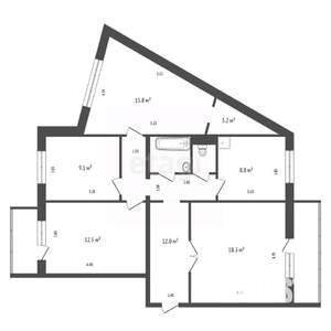 4-к квартира, вторичка, 85м2, 3/10 этаж