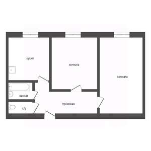 2-к квартира, вторичка, 53м2, 2/10 этаж