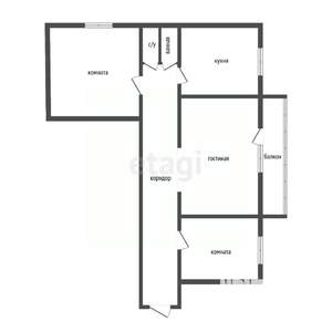 3-к квартира, вторичка, 66м2, 8/10 этаж