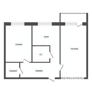 2-к квартира, вторичка, 44м2, 2/5 этаж