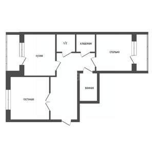 2-к квартира, вторичка, 64м2, 14/15 этаж