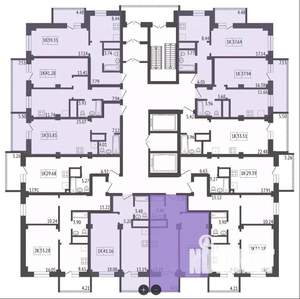 1-к квартира, строящийся дом, 40м2, 7/17 этаж