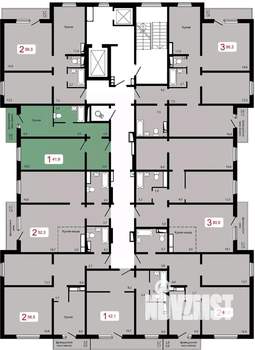1-к квартира, вторичка, 42м2, 16/17 этаж