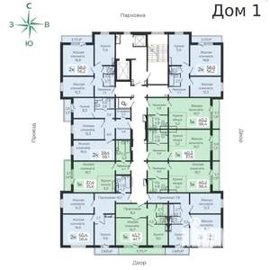 1-к квартира, вторичка, 42м2, 5/17 этаж