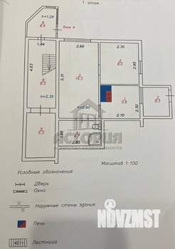 4-к квартира, вторичка, 89м2, 1/2 этаж