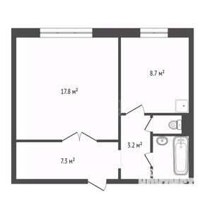 1-к квартира, вторичка, 32м2, 1/10 этаж