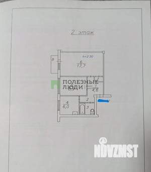 2-к квартира, вторичка, 43м2, 2/5 этаж