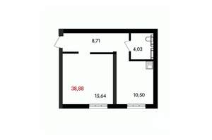 1-к квартира, вторичка, 39м2, 3/18 этаж