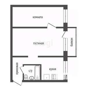 2-к квартира, вторичка, 46м2, 5/5 этаж