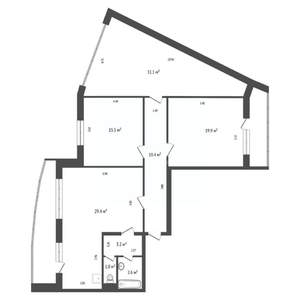 4-к квартира, вторичка, 113м2, 3/18 этаж