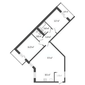 3-к квартира, вторичка, 88м2, 8/20 этаж