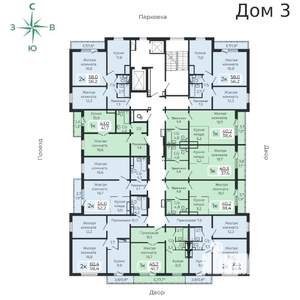 2-к квартира, вторичка, 56м2, 2/17 этаж