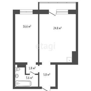 2-к квартира, вторичка, 55м2, 5/17 этаж
