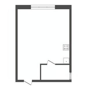 Студия квартира, вторичка, 12м2, 2/9 этаж