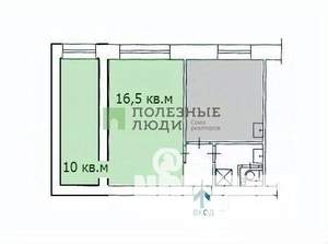 2-к квартира, вторичка, 39м2, 7/9 этаж