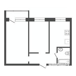 2-к квартира, вторичка, 45м2, 4/5 этаж