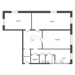 3-к квартира, вторичка, 74м2, 5/5 этаж