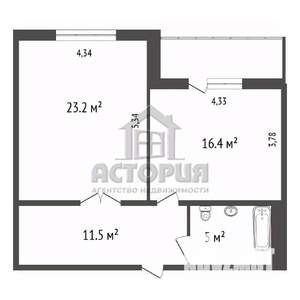 1-к квартира, вторичка, 56м2, 10/10 этаж