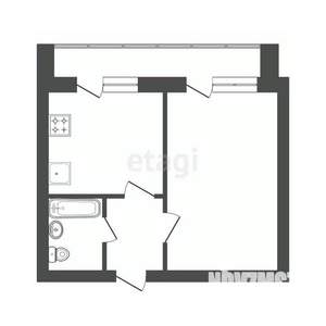 1-к квартира, вторичка, 22м2, 4/5 этаж