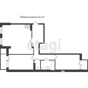 3-к квартира, вторичка, 65м2, 4/5 этаж