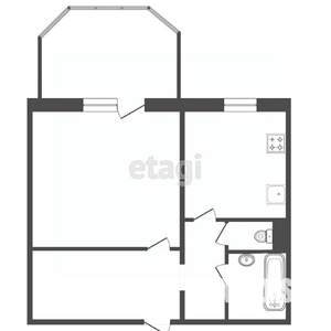 1-к квартира, вторичка, 41м2, 4/10 этаж