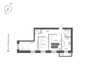 3-к квартира, вторичка, 84м2, 2/16 этаж